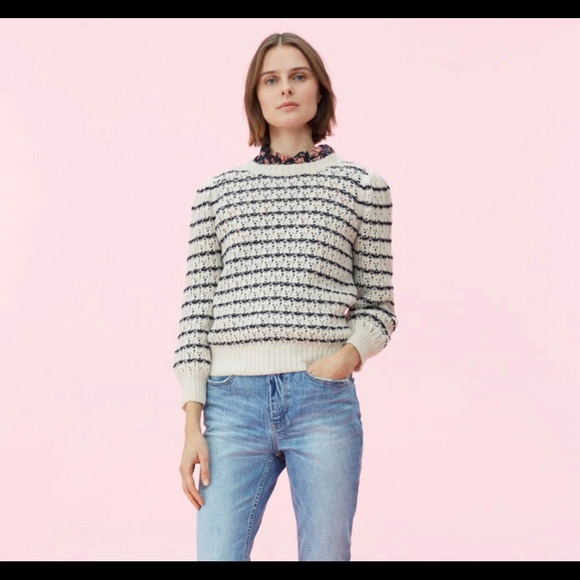 Stripe Sweater SIZE M. LA VIE REBECCA TAYLOR - Picture 6 of 7